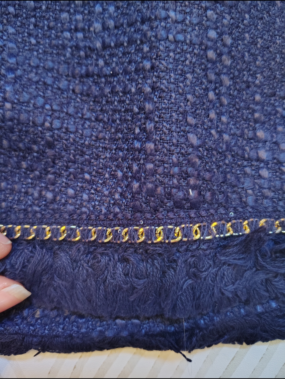 Amanda Uprichard Purple Tweed Mini Skirt with Fringe Trim Xl - Picture 4 of 11